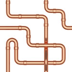 Image shows well water pipes